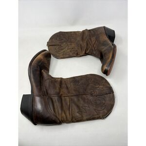 Durango Distressed Slouch Western Boot Womens Size 8 Leather Brown RD542